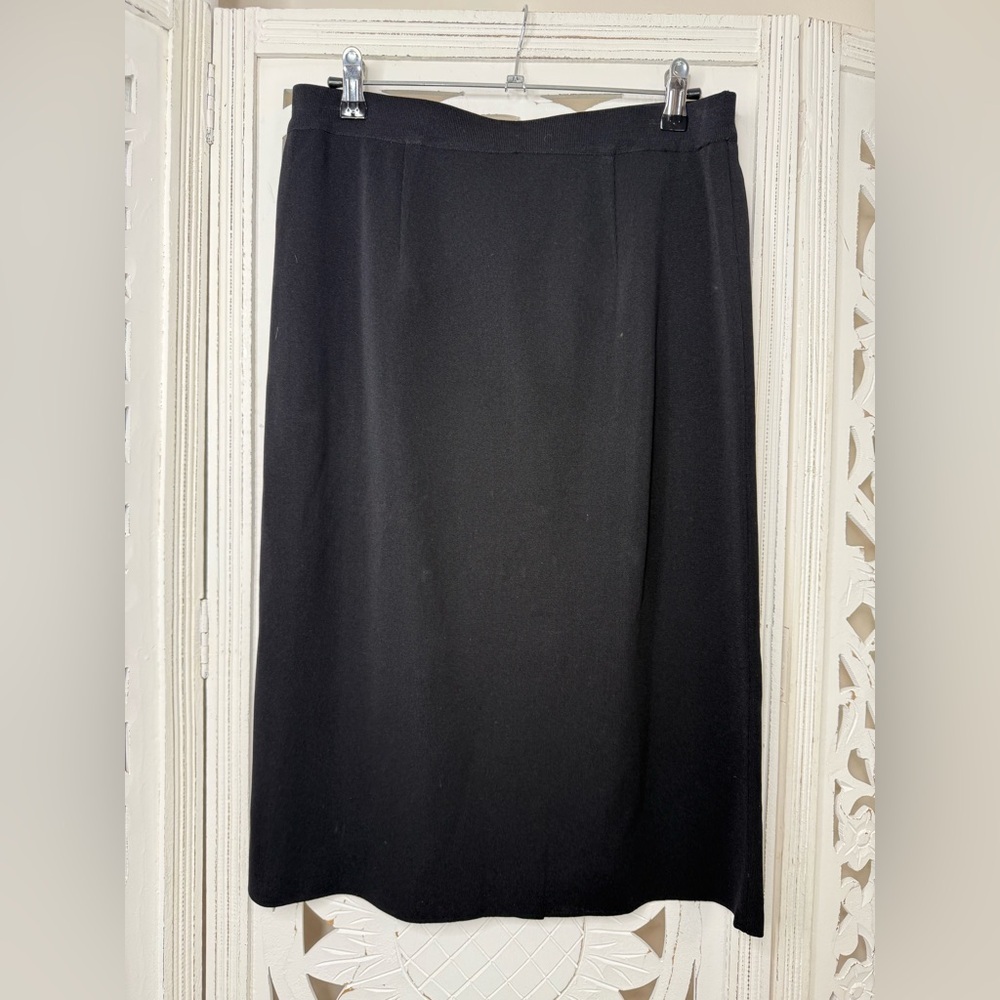 Misook Classic Black Pull On Skirt